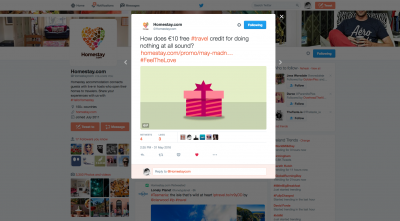 Homestay.com May Madness Twitter